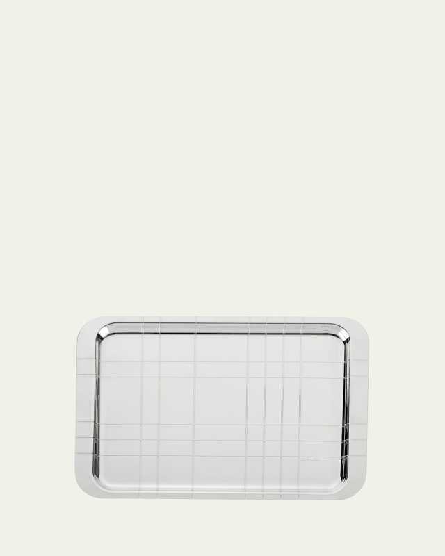 Graphik Small Silver-Plated Tray, 8" x 12"